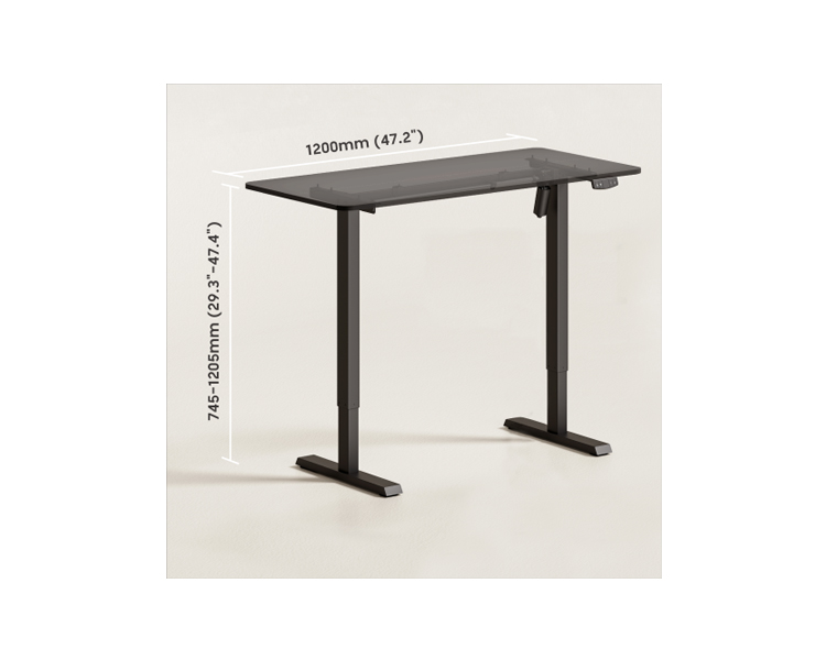 Desk: Vertex VX-1SSD-02B Electric Sit-Stand Desk Matte Black